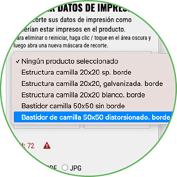 Tens diverses configuracions per al finalitzat del producte.